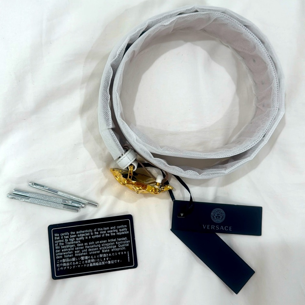 Authentic Versace Medusa head Belt.